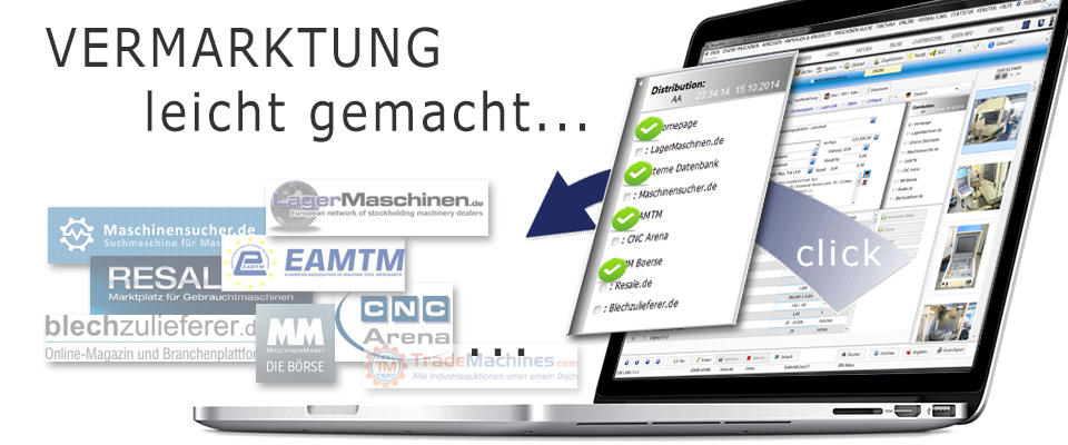 Maschinenverwaltung - Vermarktung leicht gemacht mit Modul MWS